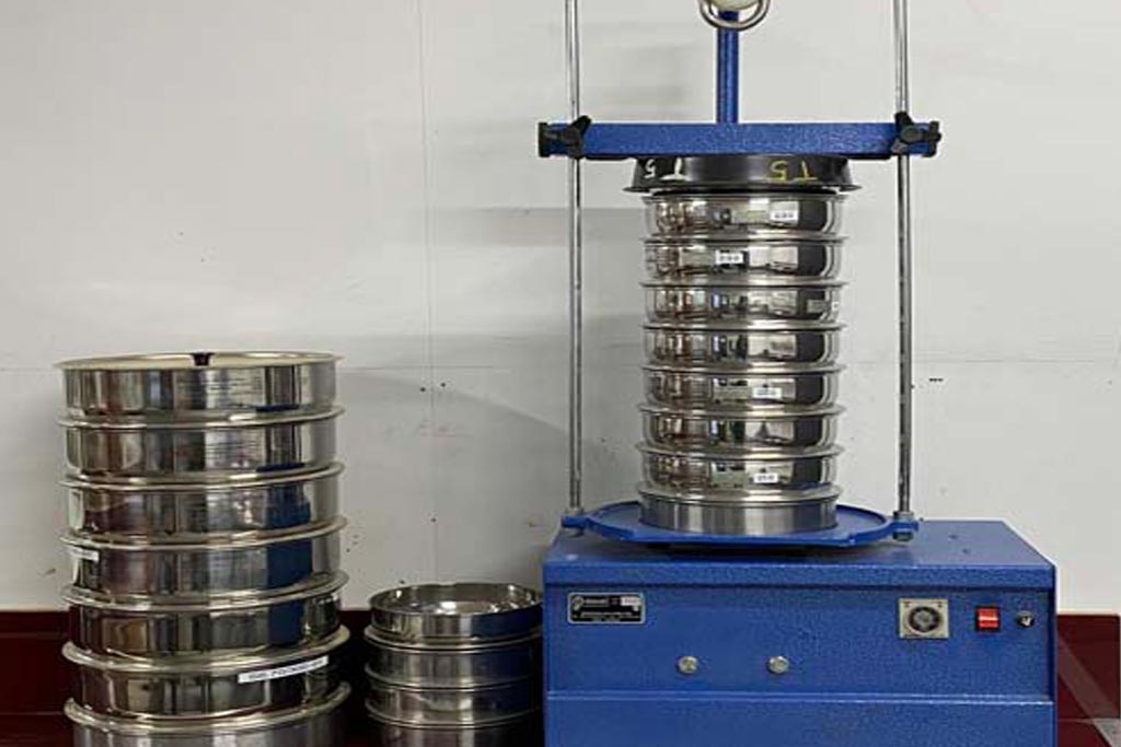 Laboratory sieve analysis